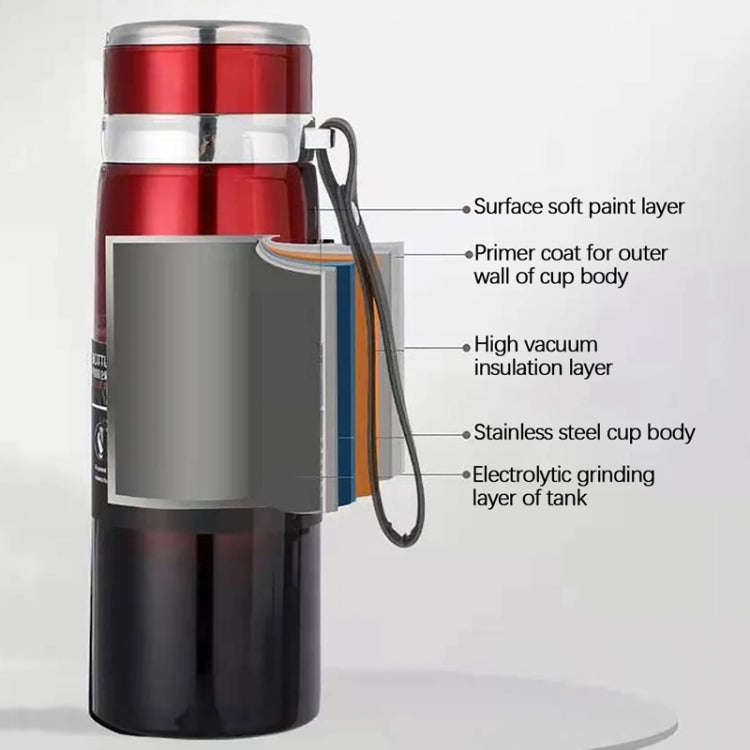 1000ml 316 Stainless Steel Insulated Mug Large Capacity Vacuum Thermos Outdoor Portable Car Insul...