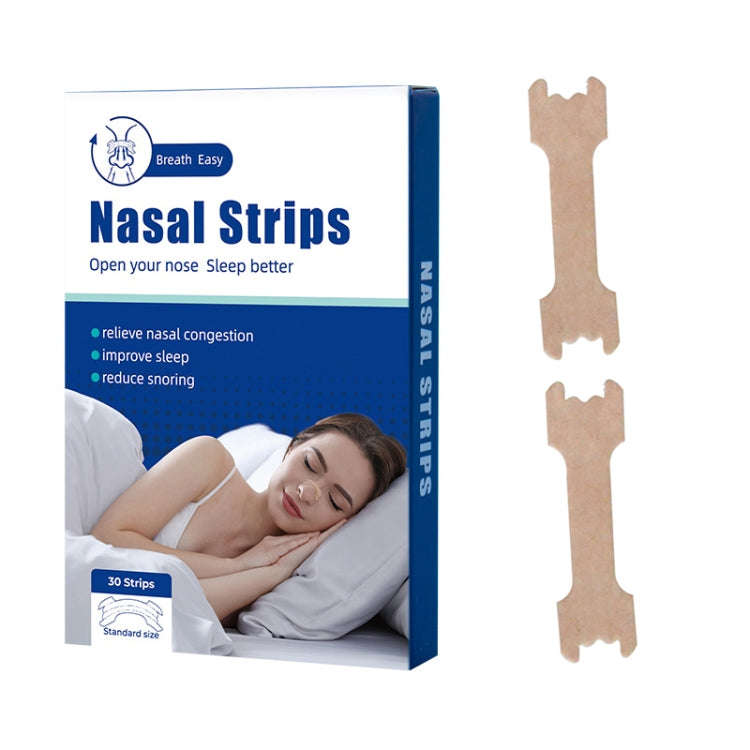30pcs /Pack 66 X 19mm Nasal Strips To Improve Sleep, Reduce Snoring And Relieve Nose Congestion
