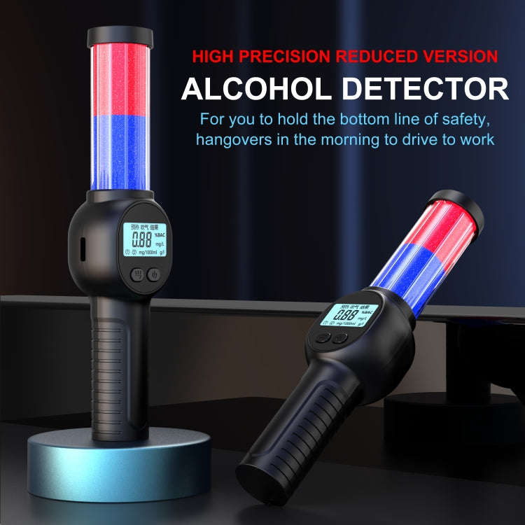 Portable Personal Alcohol Tester High-precision Breathalyzer with Alarm Light English Version