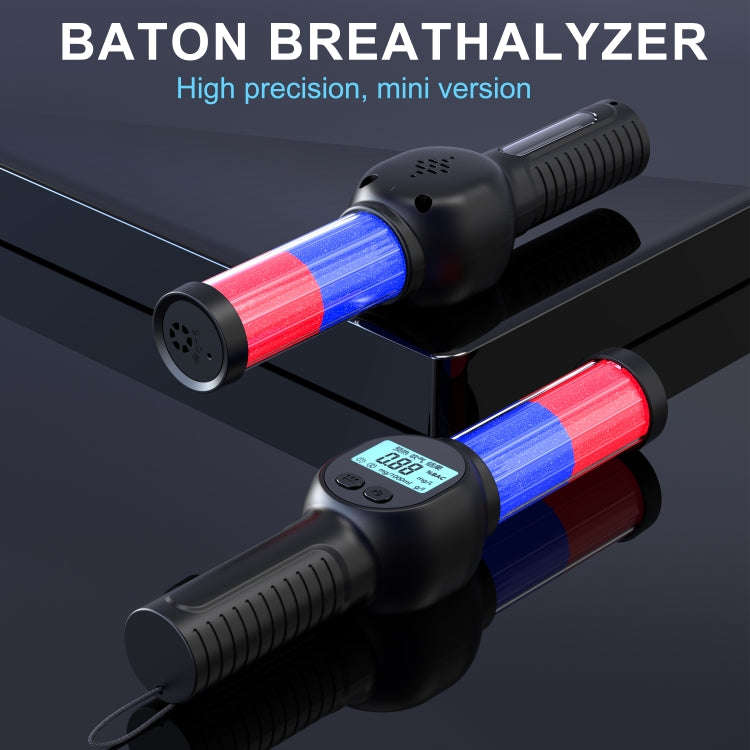 Portable Personal Alcohol Tester High-precision Breathalyzer with Alarm Light English Version
