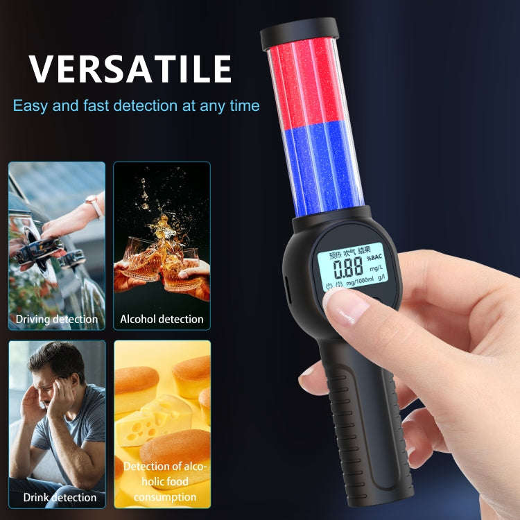 Portable Personal Alcohol Tester High-precision Breathalyzer with Alarm Light English Version