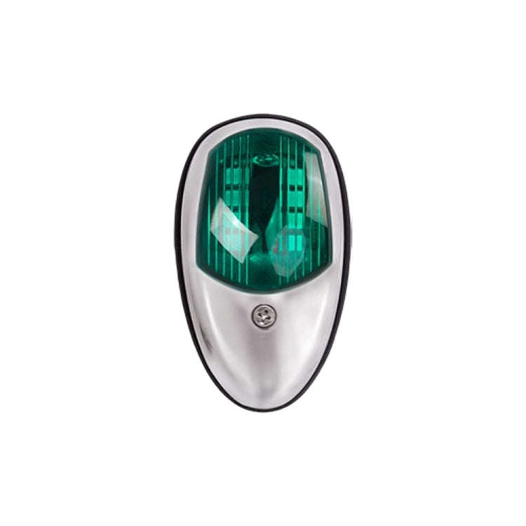 Marine Navigation Warning Light Signal LED Yacht Light, Color: Silver Shell Green