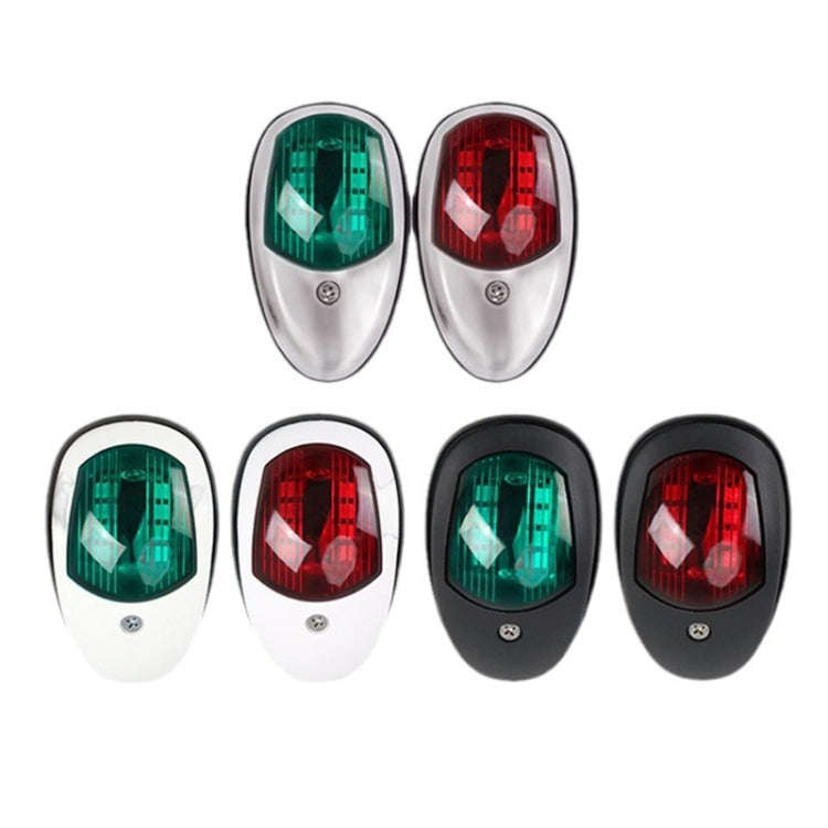 Marine Navigation Warning Light Signal LED Yacht Light, Color: Silver Shell Green