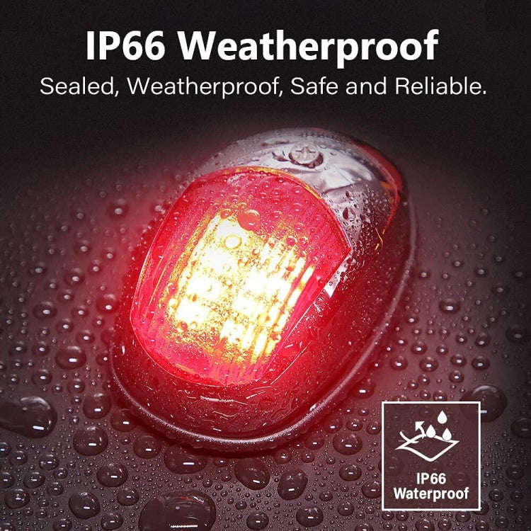 Marine Navigation Warning Light Signal LED Yacht Light, Color: Silver Shell Red