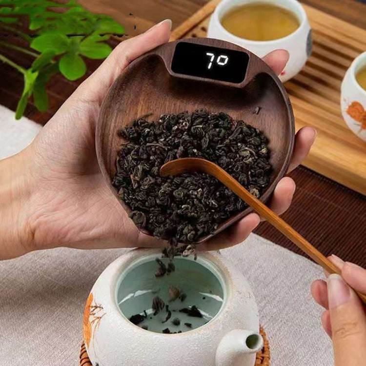 100g/0.1g Wood Electronic Tea Coffee Scale Kitchen Bar Scale(Wood Color)