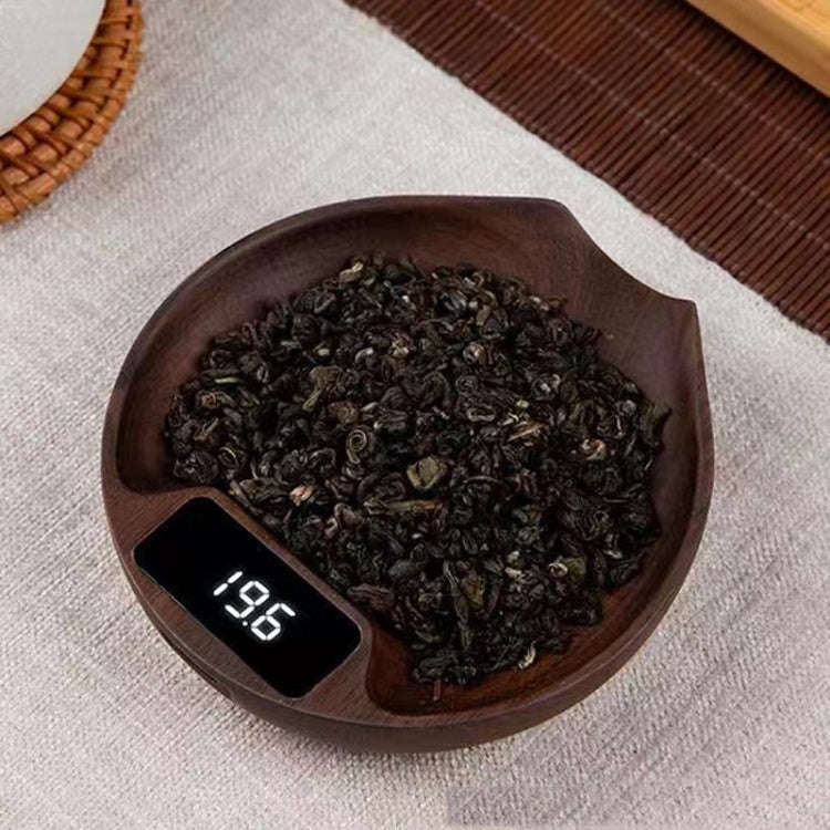 100g/0.1g Wood Electronic Tea Coffee Scale Kitchen Bar Scale(Wood Color)