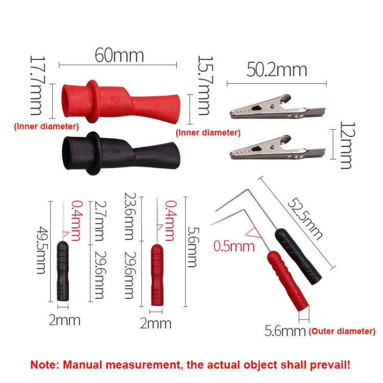 6-in-1 Universal Multimeter Replacement Probe Kit(Replacement Accessories)