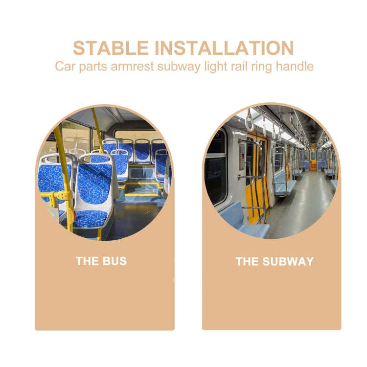 Bus Pull Ring Handle BRT Subway Bus Ring(Yellow)