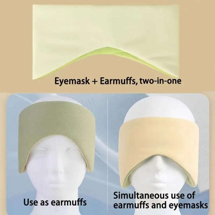 Dual-use Double-sided Eye Mask Earmuffs All-inclusive Noise Reduction Eye Protection Mask(Cold Pi...