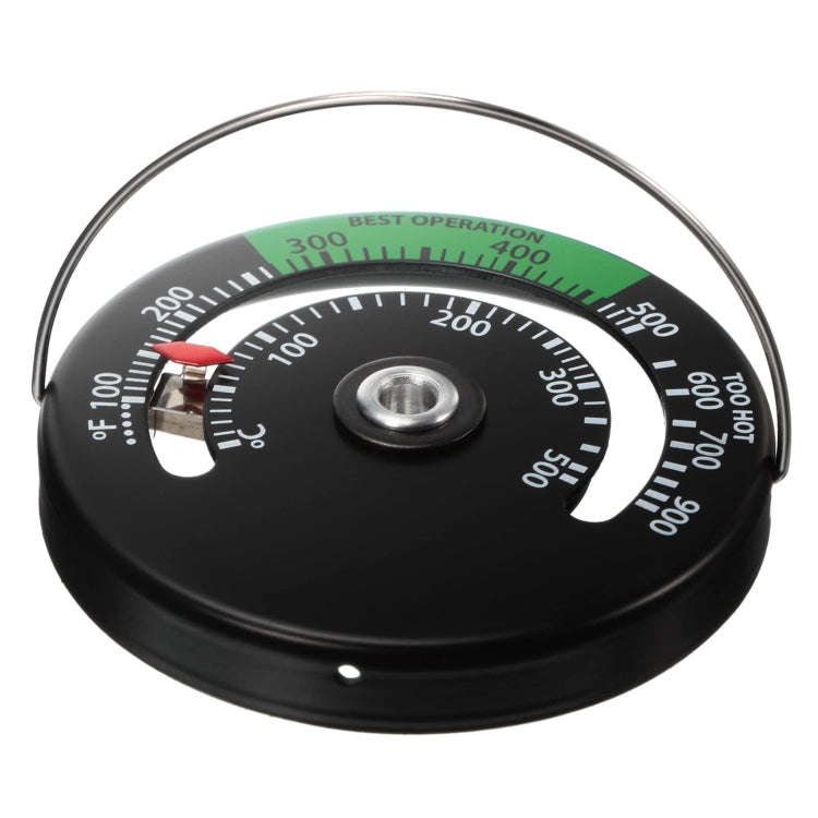Magnetic Fireplace Thermometer Temperature Monitor(Black)