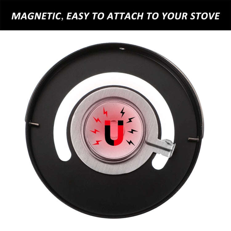 Magnetic Fireplace Thermometer Temperature Monitor(Black)