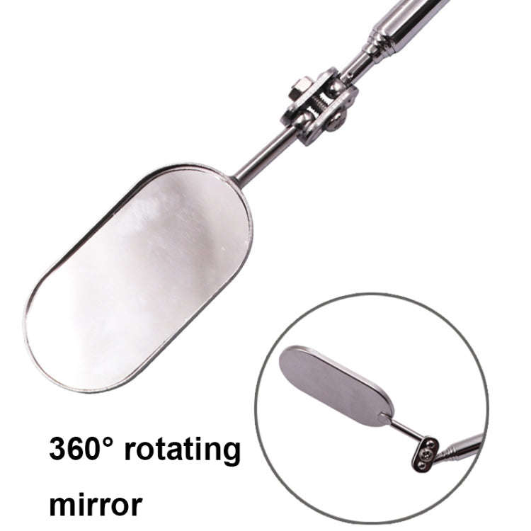 Car Universal Folding Telescopic Inspection Mirror Underbody Inspection Endoscope(Oval)