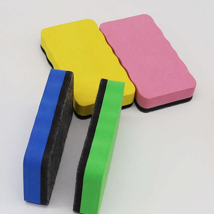 2pcs /Pack Magnetic EVA Felt Cloth Whiteboard Eraser Rectangular Wave Edge Blackboard Eraser 10.2...