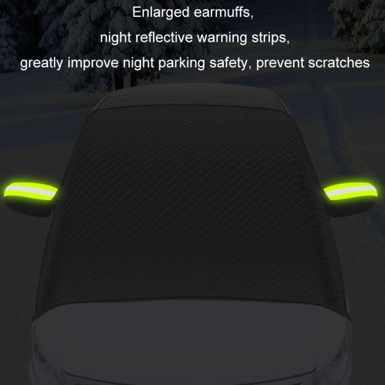 Car Magnetic Front Sunscreen Waterproof Thick Snow Shield(Green)