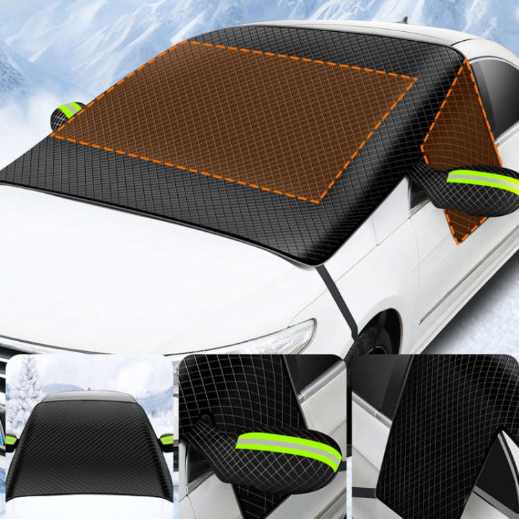 Car Magnetic Front Sunscreen Waterproof Thick Snow Shield(Orange)