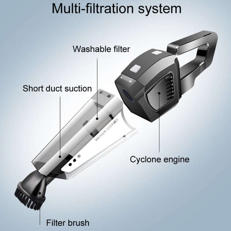 Portable Handheld Powerful Car Vacuum Cleaner, Style: Wireless Model