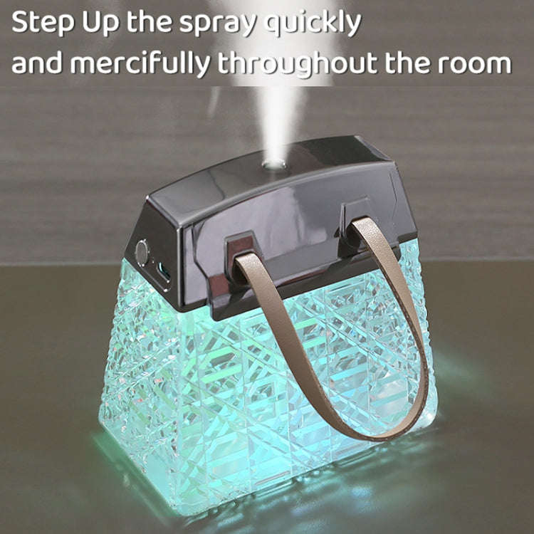 Desktop Small Crystal Bag Humidifier Aroma Ambient Lighting, Color: Blue Rechargeabl