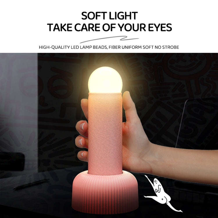 Hand Pull Night Light Rechargeable Bedroom Bedside Sleeping Lamp(Pink)