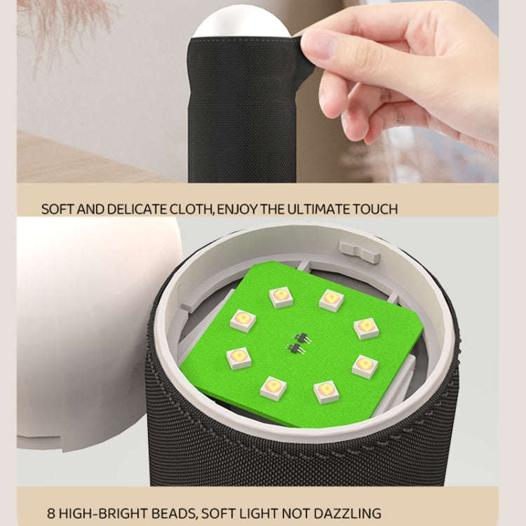 Hand Pull Night Light Rechargeable Bedroom Bedside Sleeping Lamp(Black)
