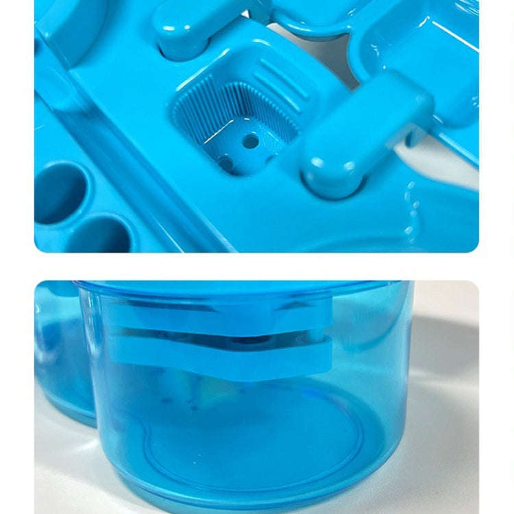 Painting Brush Washer with Drain Cleaner and Holder, 8 Palette Wells(Blue)