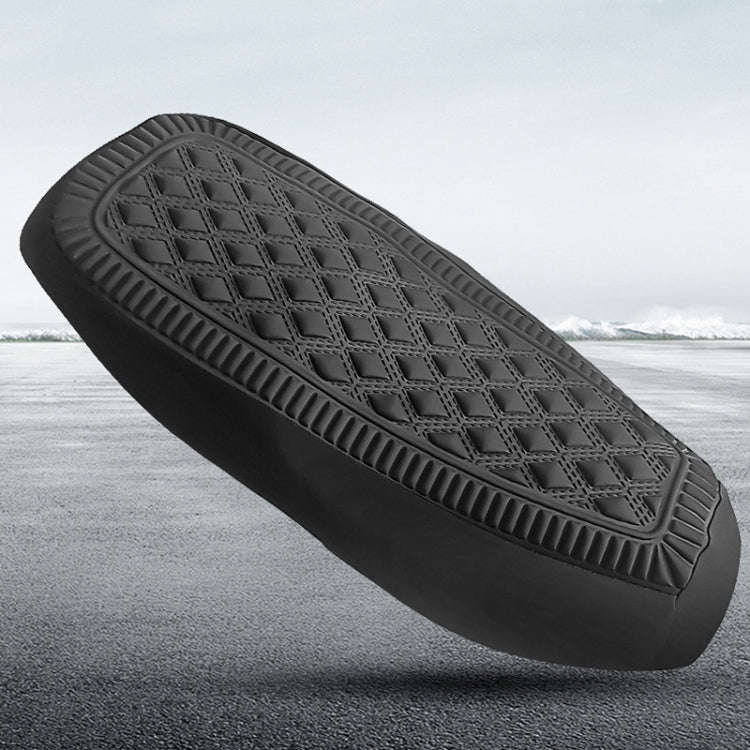 Large Electrical Bike Warm Breathable Non-Slip Cushion Cover(Black)