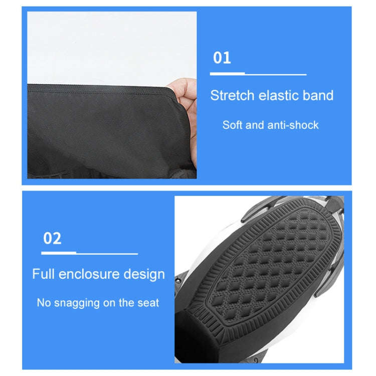 Small Electrical Bike Warm Breathable Non-Slip Cushion Cover(Brown)