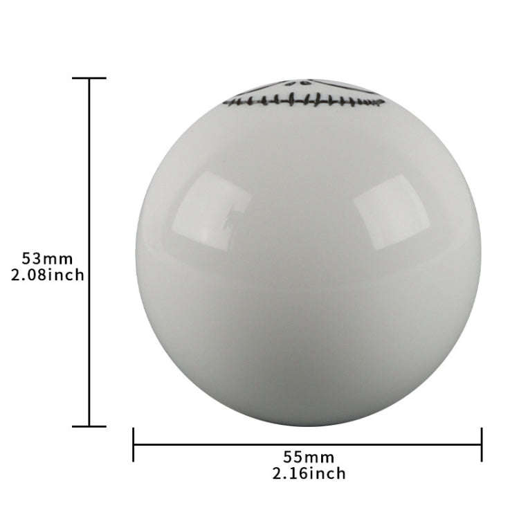 Car Modification Ghost Face Sphere Manual Shift Header(White)