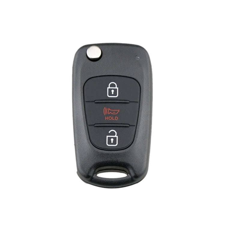 For Hyundai / Kia 3-Button Folding Car Key Shell(Horn Key)
