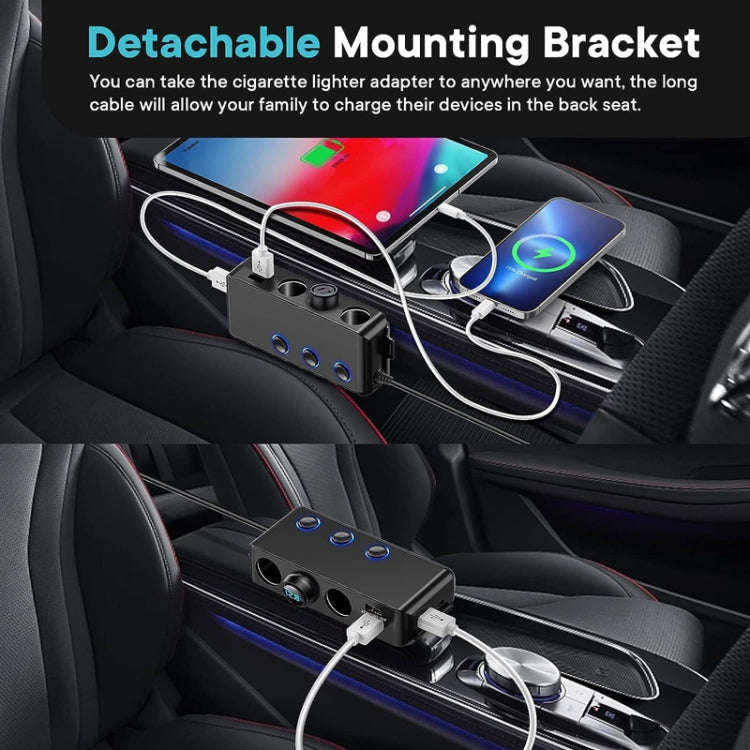 TR30P QC3.0/PD Fast Charging 7 In 1 Car Cigarette Lighter With Display