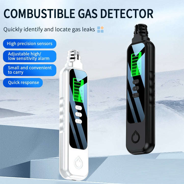 Portable Flammable Gas Methane Leak Detector Alarm(White)