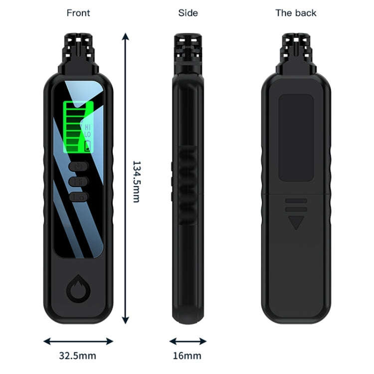 Portable Flammable Gas Methane Leak Detector Alarm(Black)