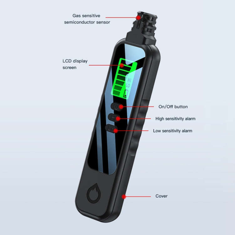 Portable Flammable Gas Methane Leak Detector Alarm(White)