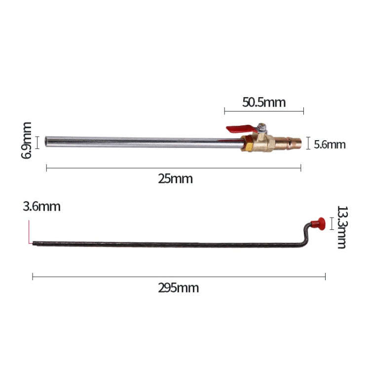 Car Tire Hand-crank Fast Inflation Rod Universal Air Filling Rod Without Meter