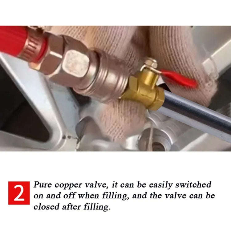 Car Tire Hand-crank Fast Inflation Rod Universal Air Filling Rod Without Meter