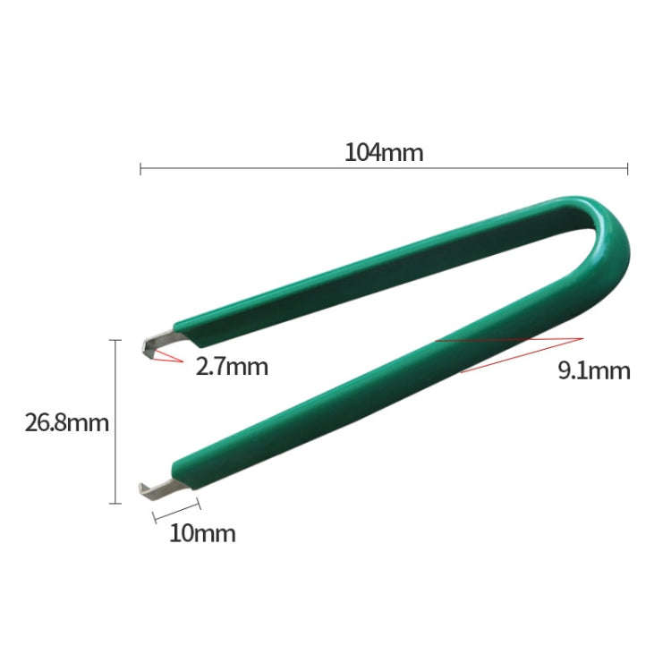 2pcs /Pack Automotive Plug-in Extraction Tweezers Automotive Repair Tool Pliers(Green)