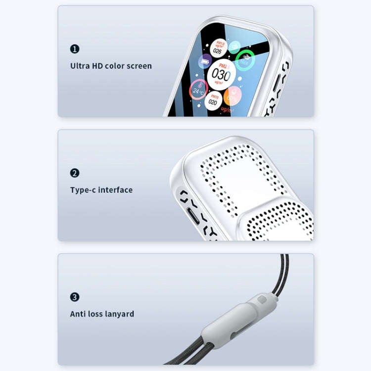Haze Dust Air Quality Temperature Humidity Detector(White)