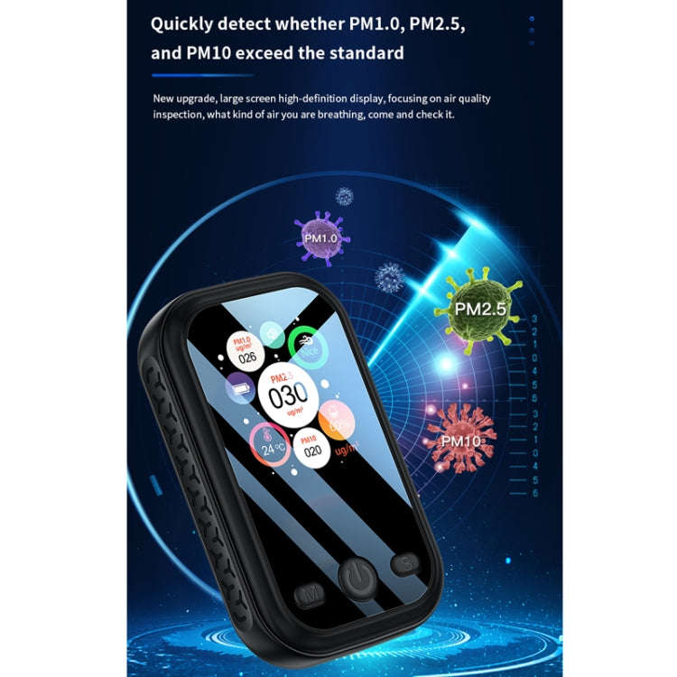 Haze Dust Air Quality Temperature Humidity Detector(Black)