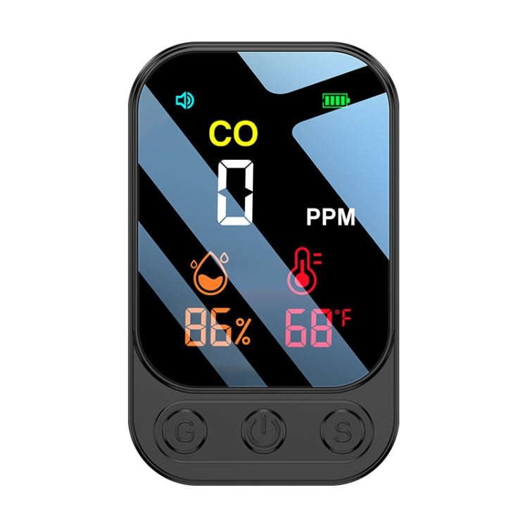 3 In 1 Multifunctional Portable Carbon Monoxide Detector(Black)
