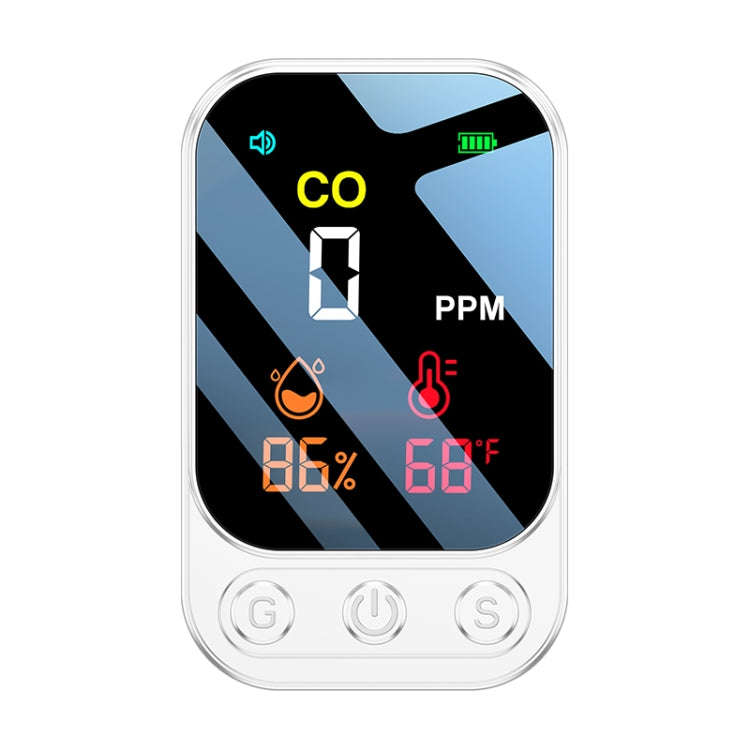 3 In 1 Multifunctional Portable Carbon Monoxide Detector(White)