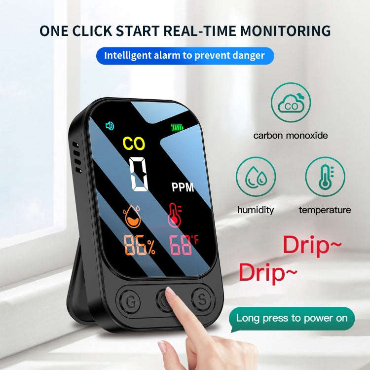 3 In 1 Multifunctional Portable Carbon Monoxide Detector(Black)