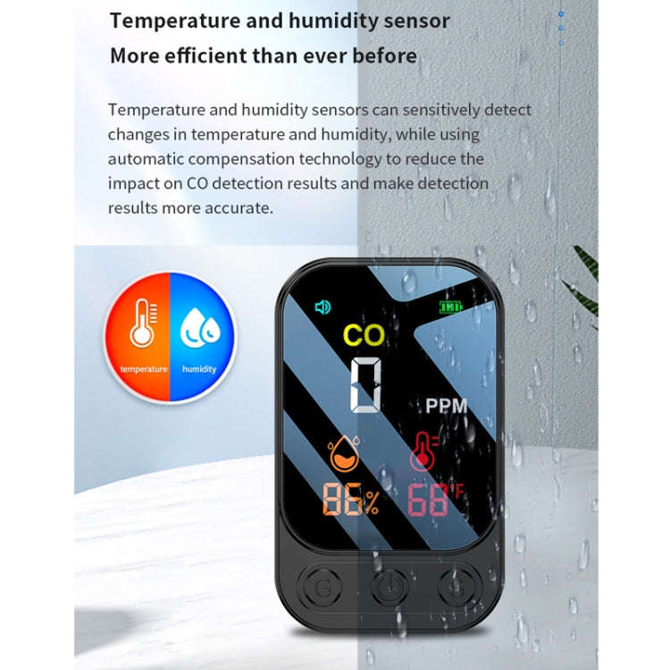 3 In 1 Multifunctional Portable Carbon Monoxide Detector(Black)