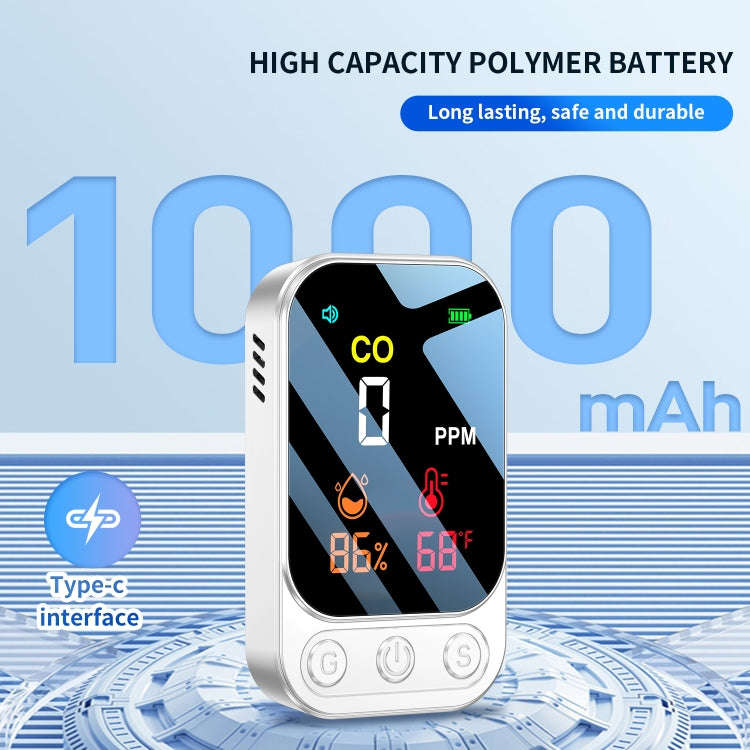 3 In 1 Multifunctional Portable Carbon Monoxide Detector(Black)