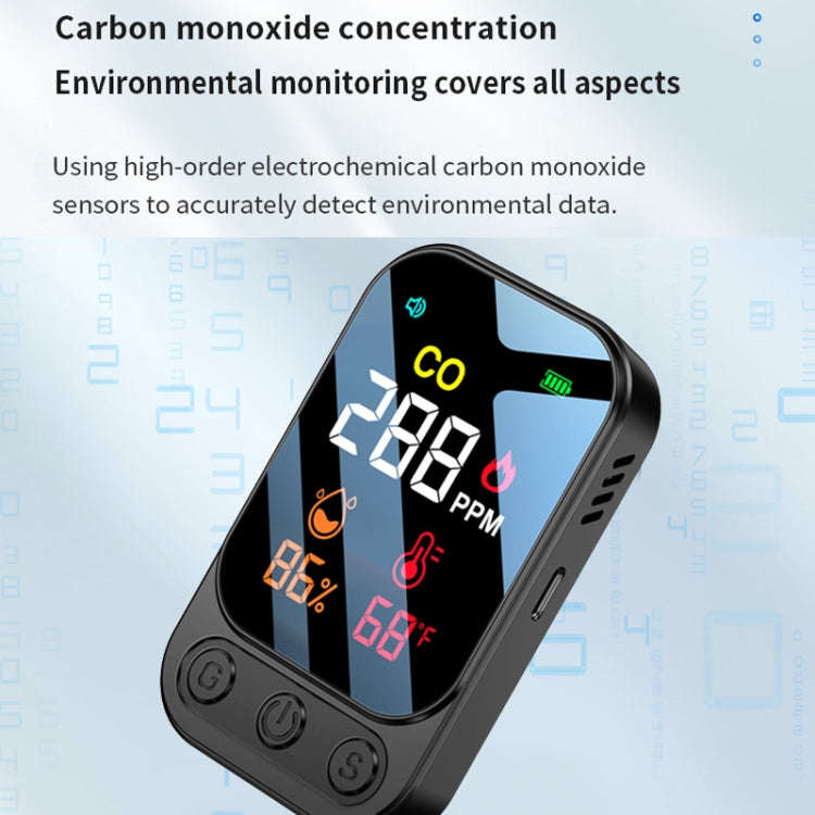 3 In 1 Multifunctional Portable Carbon Monoxide Detector(White)