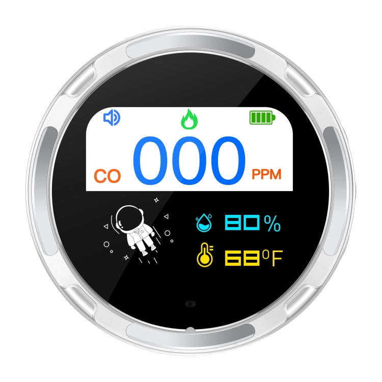 Portable Waterproof Carbon Monoxide Alarm Detector(White)