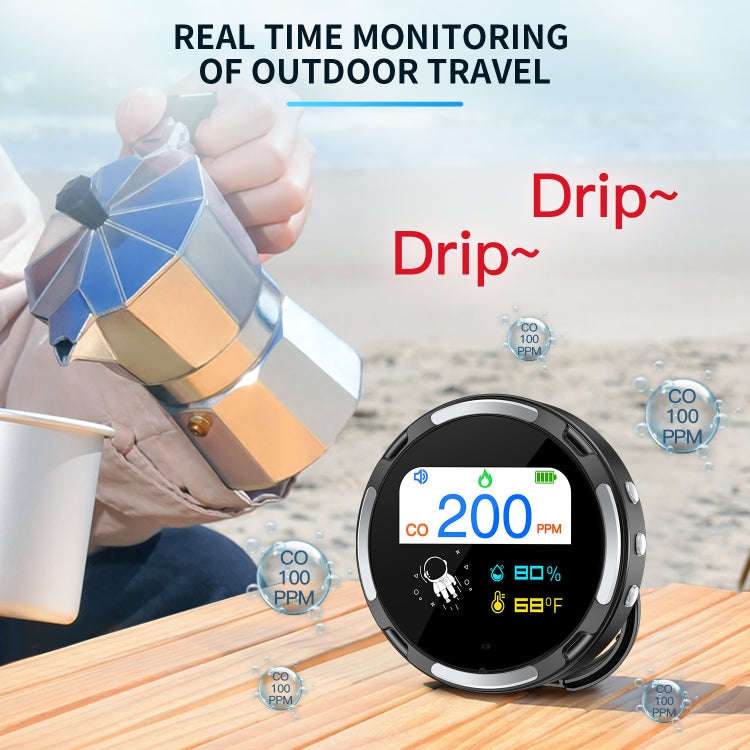 Portable Waterproof Carbon Monoxide Alarm Detector(White)