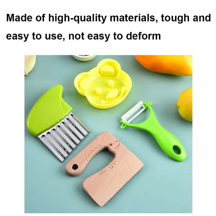 19pcs /Set Children Cooking Knife Set Early Childhood Education Kitchen Tools(Blue)