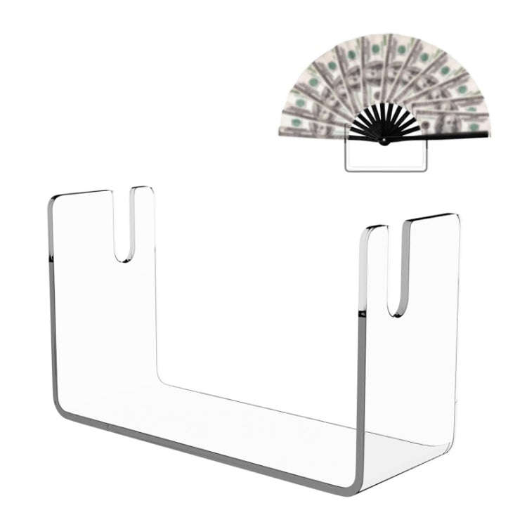YX133 Acrylic Fan Display Stand Paper Fans Placement Holder(Transparent)