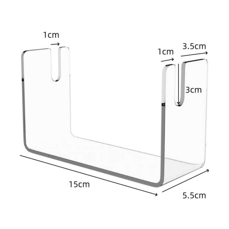 YX133 Acrylic Fan Display Stand Paper Fans Placement Holder(Transparent)