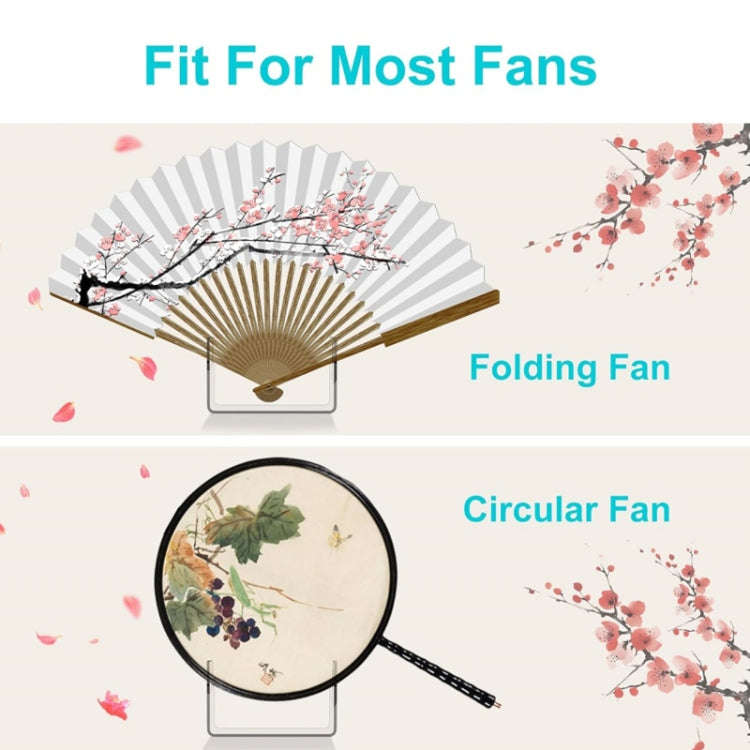 YX133 Acrylic Fan Display Stand Paper Fans Placement Holder(Transparent)