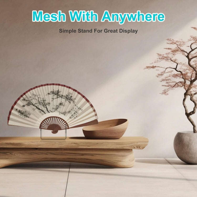 YX133 Acrylic Fan Display Stand Paper Fans Placement Holder(Transparent)